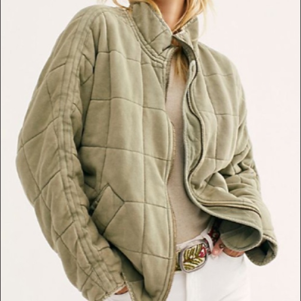 NWT Free People Dolman Quilted Knit Jacket